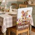thumbnail image 1 of QuanTara 2-Pack Easter Chair Covers 19.69x23.62in - Spring Themed Restaurant Chair Back Covers, Washable Protective Slipcovers for Dining Chairs, Holiday Party & Home Decor Set of 2, 1 of 6