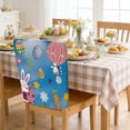 thumbnail image 1 of QuanTara 2-Pack Easter Chair Covers 19.69x23.62in - Spring Themed Restaurant Chair Back Covers, Washable Protective Slipcovers for Dining Chairs, Holiday Party & Home Decor Set of 2, 1 of 6