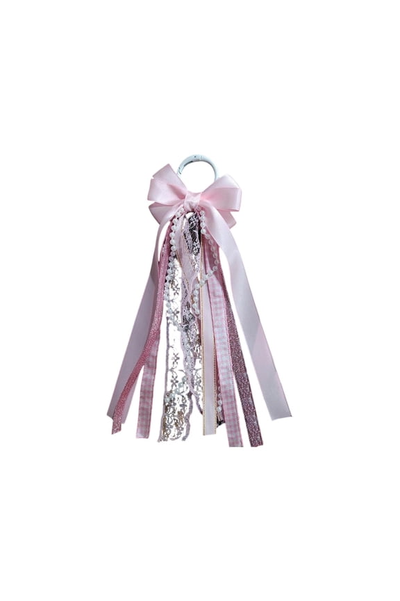2pcs Pink Cowboy Boot Bows, Western Boot Tassel Charms with Pearl & Lace, Clip-On Cowgirl Boot Accessories for Music Festivals, Wedding & Rodeo Outfits