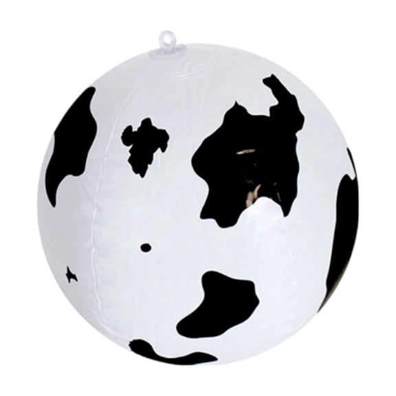 QuanTara 3 Pack Mini Cow Print Beach Balls, 7.87in Inflatable Pool Toys, Durable PVC Outdoor Party Games for Adults, Lightweight Summer Fun Decorations