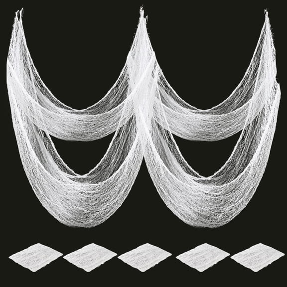 QuanTara 72" Ragged Ghost Gauze - Terror Themed Polyester Halloween Decoration, Tattered Cloth for Lounges, Performance Areas & Immersive Seasonal Social Gatherings