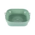 thumbnail image 1 of QuanTara 8.5in Foldable Silicone Square Baking Pan, Non-Stick Air Fryer Liner & Steaming Pan with Handles, 464°F Oven Safe Reusable Mat, Dishwasher Safe, 1 of 3