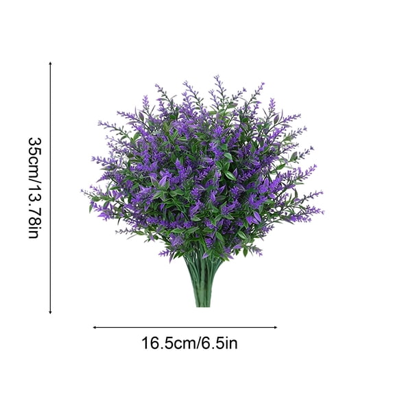 QuanTara 8 Bundles Artificial Hanging Plants, 13.78in Realistic Fake Flowers for Outdoor Garden, Porch, Wedding, Patio Decor, Sunproof Plastic Greenery
