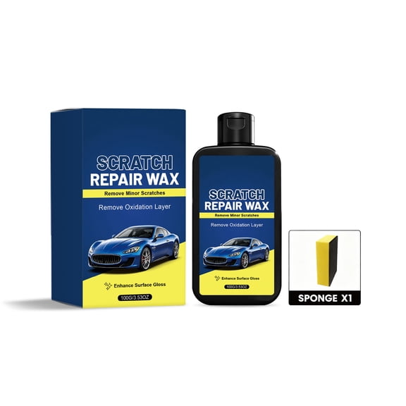 QuanTara Car Polish & Wax Kit, 68g Nano Ceramic Coating Paste, Scratch Repair & Paint Sealant, Restores Shine & Protects from UV Rays, Includes Applicator & Towel