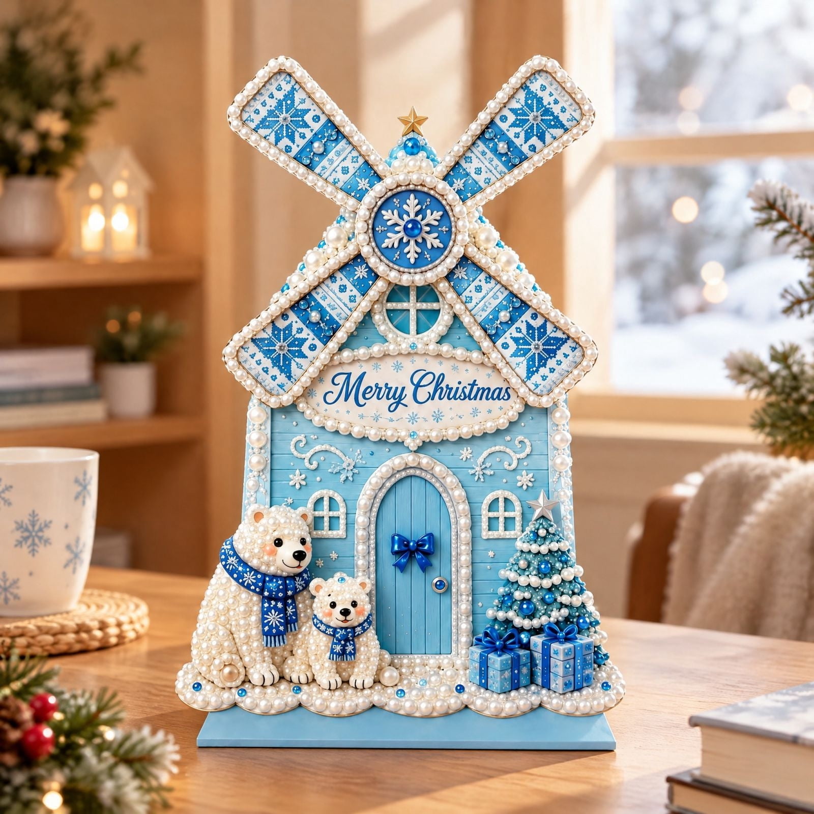 Windmill Recipe Create QuanTara DIY Windmill House Crystal Art Kit, Blue Windmill House, 9.84 ...
