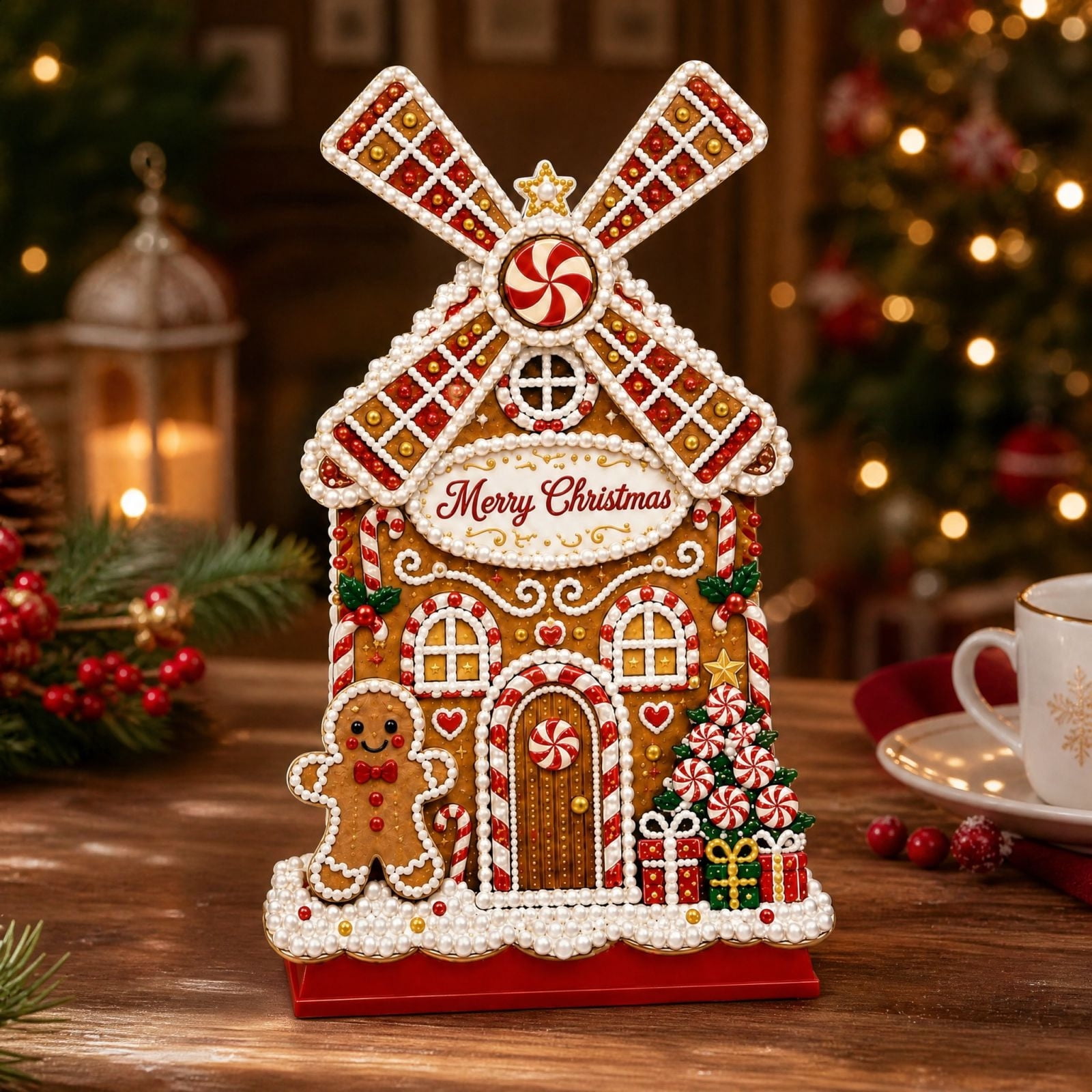 Windmill Recipe Create QuanTara DIY Windmill House Crystal Art Kit, Gingerbread Windmill House ...