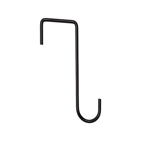 QuanTara Over The Door Wreath Hanger, 6" Heavy Duty Metal Door Hook, Black Adjustable Wreath Hanger for Christmas, Halloween, Fall Decorations, Single Piece Wreath Hanger for Front Door