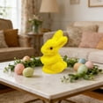 thumbnail image 1 of QuanTara Easter Bunny Foam Decor, 3in Flocked Soft Rabbit Ornament, Yellow Fluffy Bunny for Wreath Garland Centerpiece Spring Party Decoration, 1 of 6