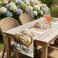 thumbnail image 1 of QuanTara Easter Table Runner Decor, 12.99 x 70.86in Polyester Table Flag for Dining Kitchen Party, Spring Tablecloth for Home Restaurant Foyer Decoration, 1 of 7