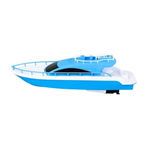 QuanTara Electric Speedboat Toy, 15.4in Simulation Yacht Model, Battery Powered Pool & Bath Toy, No Remote Control, Multicolor Water Toy