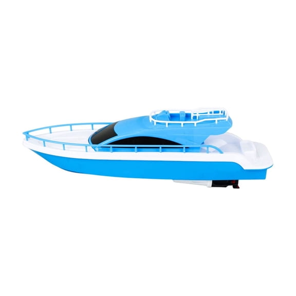 QuanTara Electric Speedboat Toy, 15.4in Simulation Yacht Model, Battery Powered Pool & Bath Toy, No Remote Control, Multicolor Water Toy