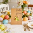 thumbnail image 1 of QuanTara Glowin The Dark Easter Bunny Resin Keychain with Greeting Card, 3.14x2.12in Rabbit Pocket Card Gift for Easter Birthday, Decorative Keychain, 1 of 6