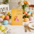 thumbnail image 1 of QuanTara Glowin The Dark Easter Bunny Resin Keychain with Greeting Card, 3.14x2.12in Rabbit Pocket Card Gift for Easter Birthday, Decorative Keychain, 1 of 6