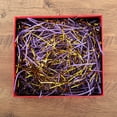 thumbnail image 1 of QuanTara Gold Threaded Mixed Paper Shreds, 0.07in Purple Confetti Raffia Gift Box Filler, Decorative Shredded Paper for Wedding Favors, Birthday Party, Holiday Present Packaging, 1 of 6