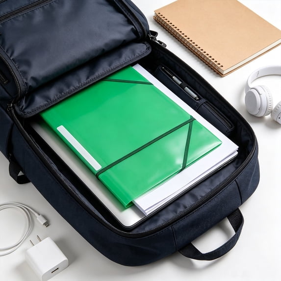 QuanTara Macaron Thickened A4 Paper File Folder, Portable Document Organizer with Eco-Friendly Paper Binding Strap, Heavy-Duty Recyclable File Pocket for Office & Business Storage, 12.4" x 9.25"