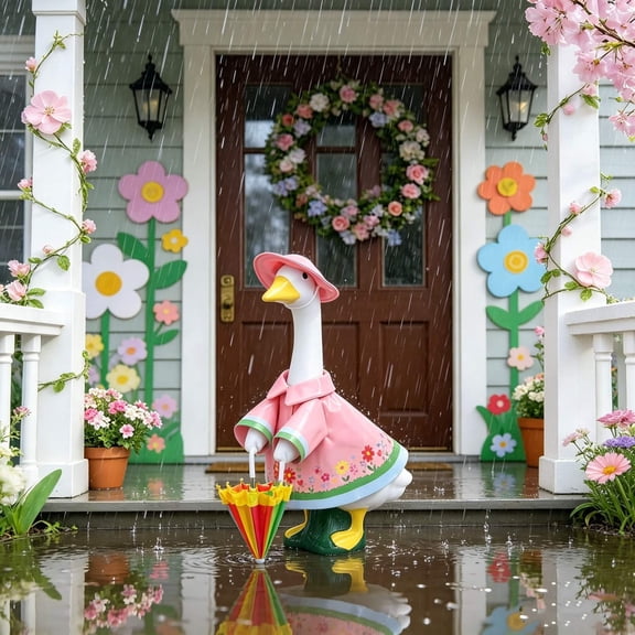 QuanTara Porch Goose Yellow Raincoat Outfit