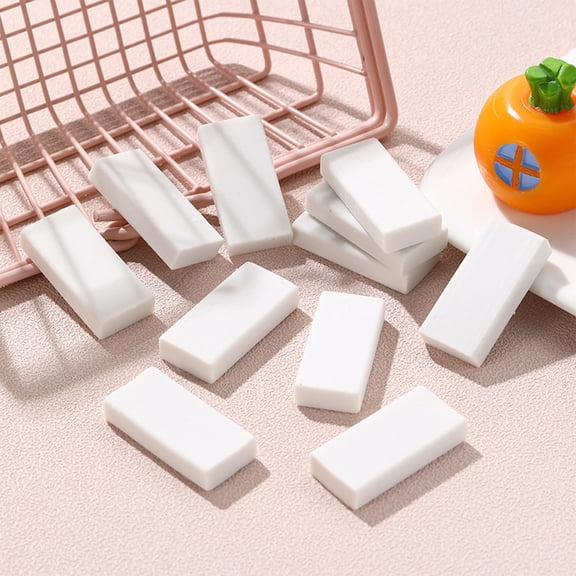 QuanTara Soft Push-Pull Rubber Eraser – Cute Sliding Eraser for Office Use – White PVC Eraser – 1.5in