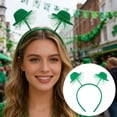 thumbnail image 1 of QuanTara St. Patrick's Day Shamrock Headband, Green Irish Festival Party Headwear with Clover Design, Carnival Party Props for Adults & Kids, Elastic Unisex Headband, 1 of 6