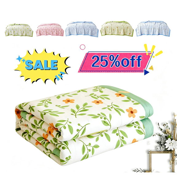 QuanTara Summer Cooling Quilt 78.74"x59.06" - Lightweight Air Conditioner Blanket, Breathable Polyester, Washable, Full/Queen Size Bed, All Season