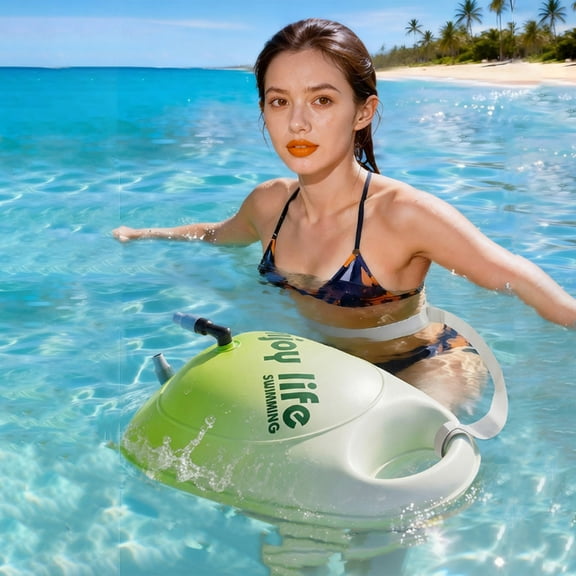 QuanTara Waterproof Inflatable Floating Storage Bag - Wearable Waist Strap Buoy for Open Water Swimming, PVC Safety Float with Dry Compartment for Phone, Towel & Gear, 17.32x13.19in