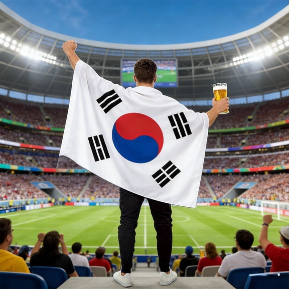 QuanTara World Cup 2026 Shawl Flag, USA Canada Mexico Football Fan Cloak 59x35in, Wearable Polyester Stadium Blanket & Body Flag for Soccer Games