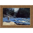 thumbnail image 1 of Quananiche, Lake St. John 24x18 Gold Ornate Wood Framed Canvas Art by Homer, Winslow, 1 of 2