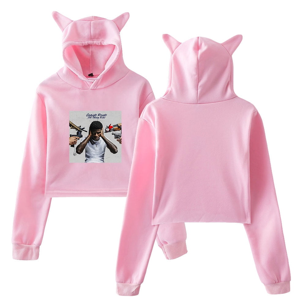 Quando Rondo Hoodie Sweatshirts Crop top Printing Rapper for Girls Cat ...