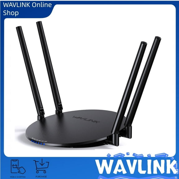 Quanlity100 Wireless Router 1200Mbps, Dual Band 5GHz+2.4GHz WiFi 5 Router with 1000Mbps WAN/LAN, Long Range Coverage for Home & Office, Supports Router/Access Point/Repeater Mode