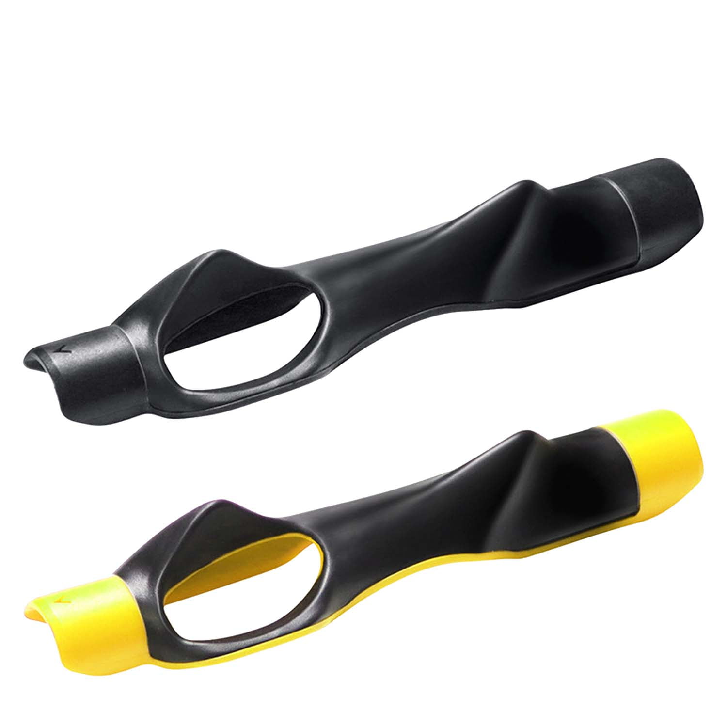 Quanmin 2 Pcs Golf Grip Trainer Training Aid Swing Trainer Attachment for Improving Hand Positioning Right Handed Golf Club Grip Beginner Correct Posture, Black&Yellow