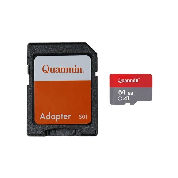 Quanmin 64GB Ultra SD UHS-I Memory Card with Adapter Memory Flash Card Class 10 for Mobile Devices,Read Speed up to 100 MB/s, Black