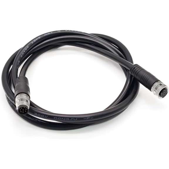 Quanmin M12 8 Pin Male to Female Aviation Sensor Connector Cable Waterproof Code Shielded Signal Cable AC/DC AWG24 Electrical PVC Cable Industrial Data and Signal Transmission Cable(1.5M/5ft)