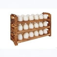thumbnail image 1 of Quanmin 3 Layers Wooden Egg Holder, Stackable with 36 Firewood Egg Collecting Rack,Countertop Storage Rack,Kitchen Storage for All Ages, 1 of 7