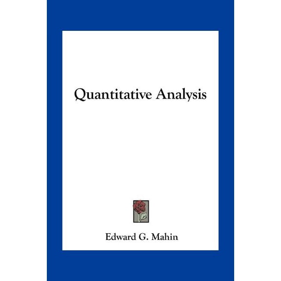 Quantitative Analysis (Paperback)