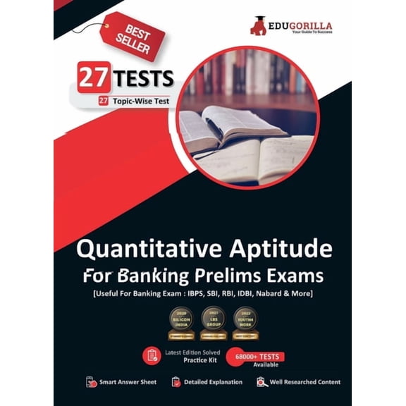Quantitative Aptitude For Banking Prelims Exam 27 Solved Topic-Wise Tests For SBI/IBPS/RBI/IDBI Bank/Nabard/Clerk/PO, (Paperback)