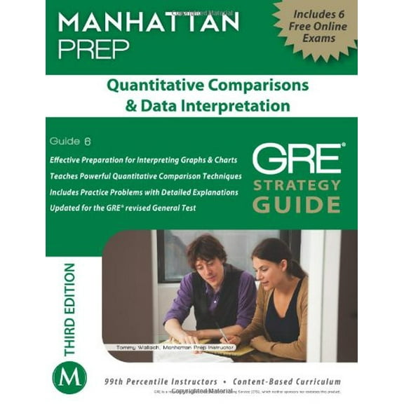 Pre-Owned Quantitative Comparisons & Data Interpretation GRE Strategy Guide, 3rd Edition (Manhattan Instructional Guides): 6 (Manhattan Prep GRE Strategy Guides) Paperback