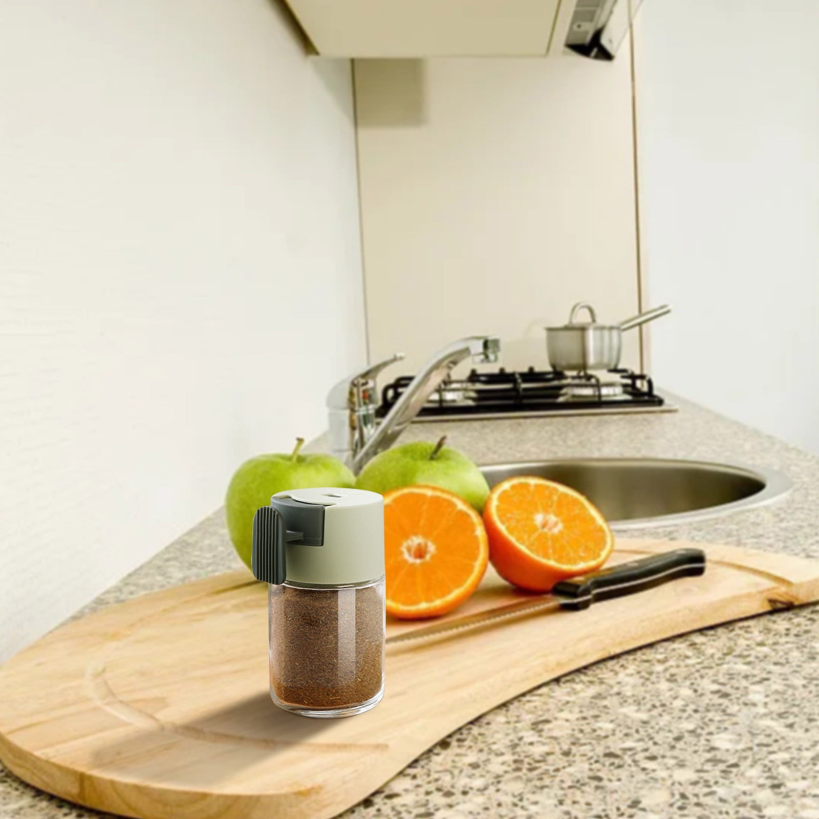 Quantitative Control Salt Bottle Round Spice Jar Can Measure Salt