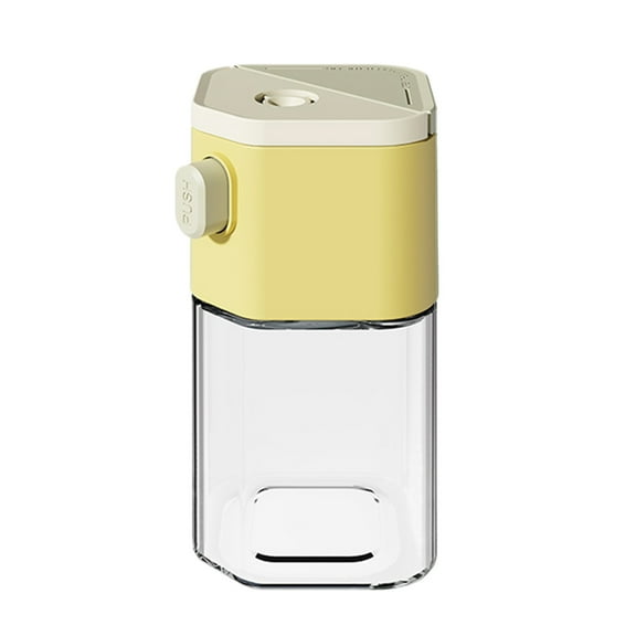 Quantitative Glass Seasoning Jar - Multipurpose Kitchen Condiment Control Bottle for Precise Measurement and Hygienic Storage - Ideal for Herbs, Spices, and Seasonings,Yellow