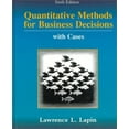thumbnail image 1 of Pre-Owned Quantitative Methods for Business Decisions with Cases (Hardcover 9780534510510) by Lawrence L Lapin, 1 of 1