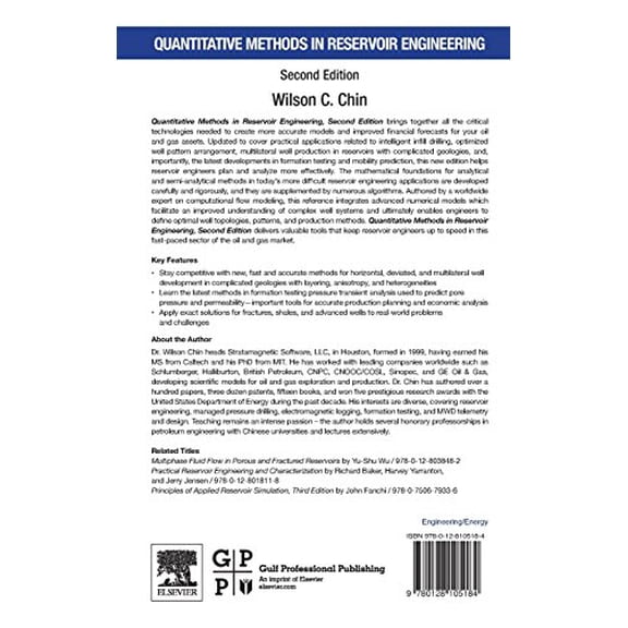 Pre-Owned Quantitative Methods in Reservoir Engineering [Hardcover] C Chin, Wilson