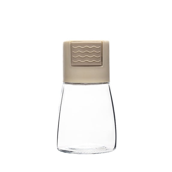 Quantitative Seasoning Shaker, Czzoypi Precision Control Condiment Bottle, 0.5 Gram Dispense Push-Type Kitchen Spice Jar with Lid Fresh Dry Storage, White