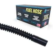 Quantum 8mm x 9mm Clear/Black Corrugated Flex Hose Fuel Line & Clamps Clear or Black