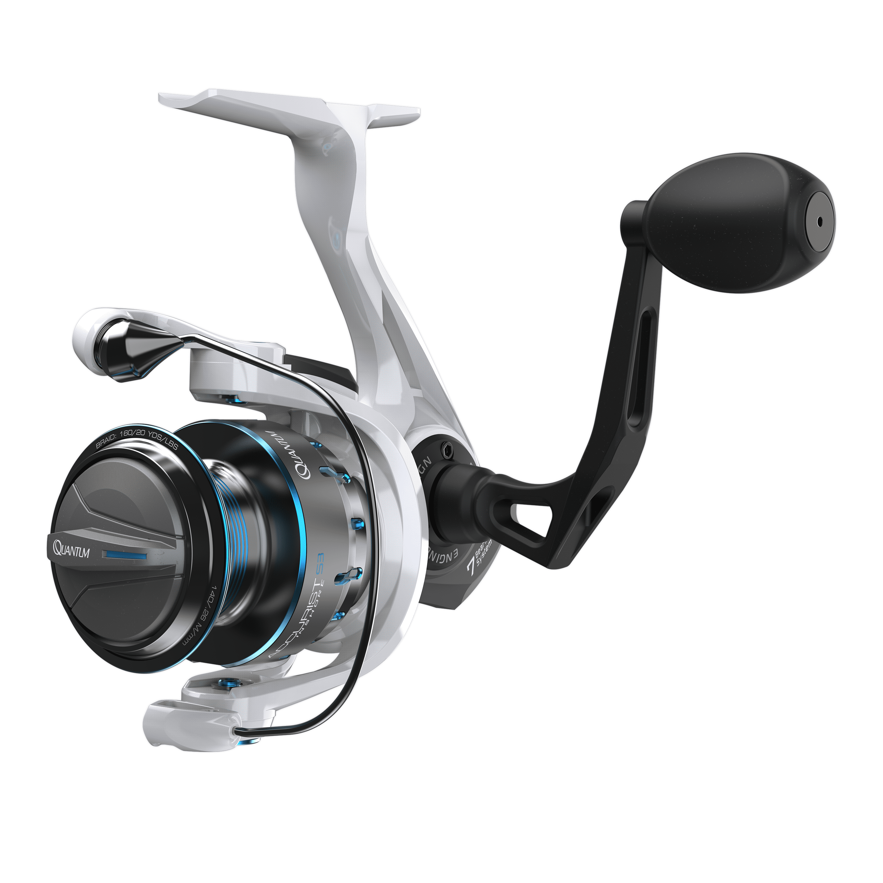 Quantum Accurist Inshore Spinning Fishing Reel, Size 25 Reel, White 