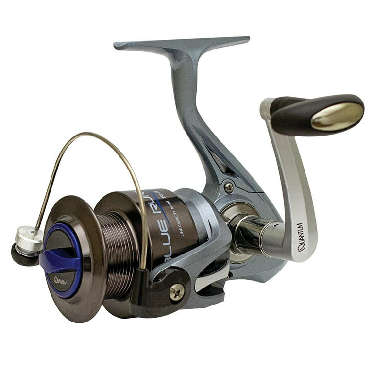 Quantum Blue Runner Spinning Fishing Reel, Size 40 Reel, Blue (Clam Package)