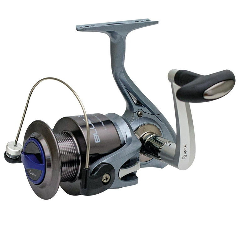 Quantum Blue Runner Spinning Fishing Reel, Size 60 Reel, Changeable Right-  or Left-Hand Retrieve, Lightweight Composite Body, TRU Balance Rotor, 5.2:1