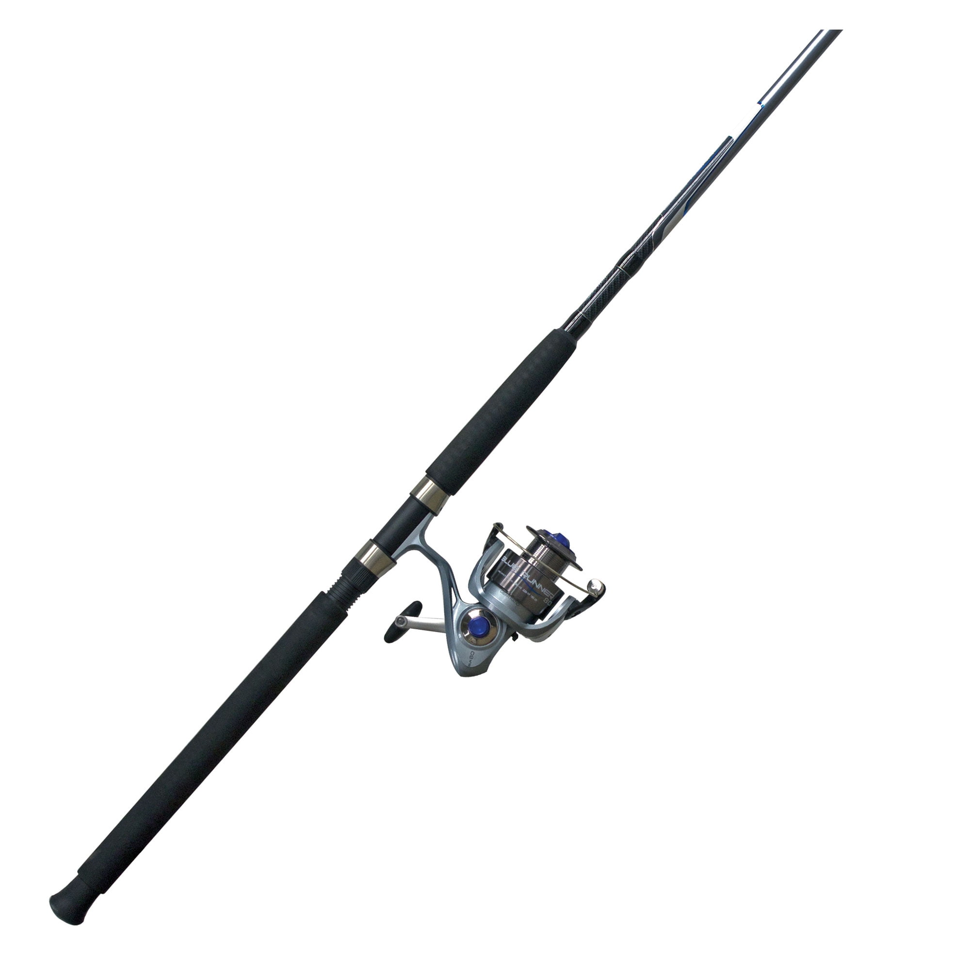 Quantum Blue Runner Spinning Reel and Fishing Rod Combo, 12-Foot Rod, Size  80 Reel, Blue 