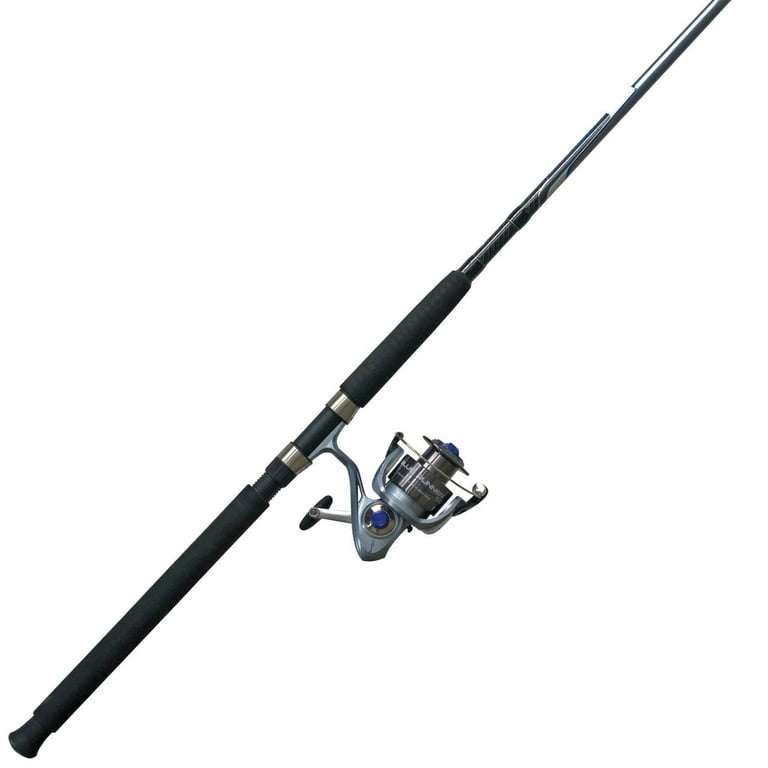PROX Blue Runner 船竿 7'3\" 6:4 Quantum Blue Runner 7-Foot 2-Piece Medium-Heavy Action