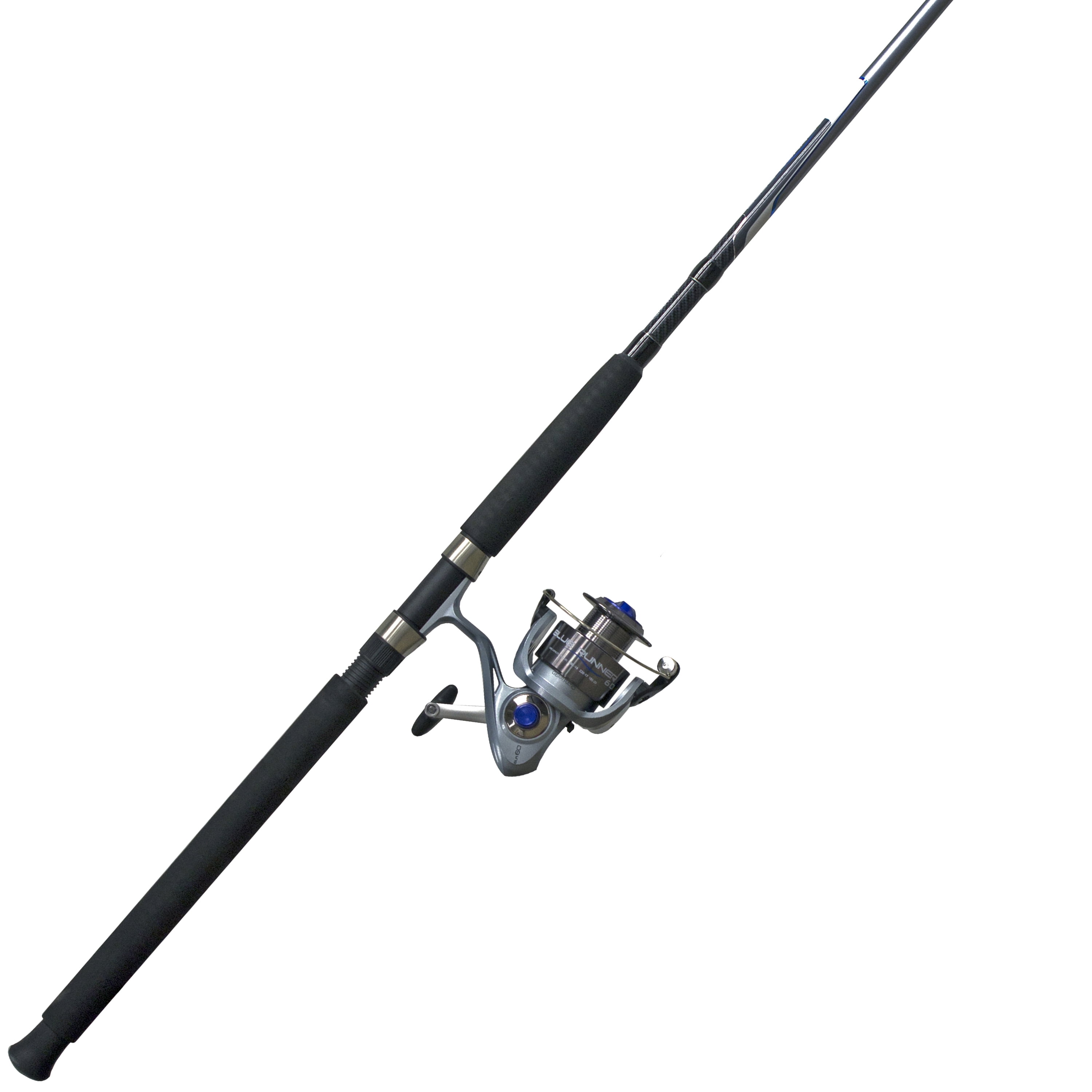 Quantum Blue Runner Spinning Reel and Fishing Rod Combo, 8-Foot Rod, Size  60 Reel, Blue
