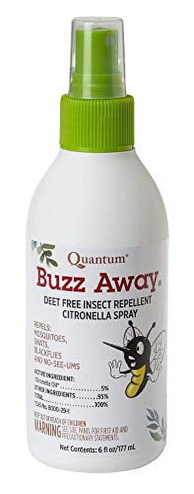 Quantum Buzz Away Natural DEET Free Insect Repellent Spray, 6 oz ...