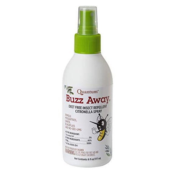 Quantum Buzz Away Natural DEET Free Insect Repellent Spray, 6 oz
