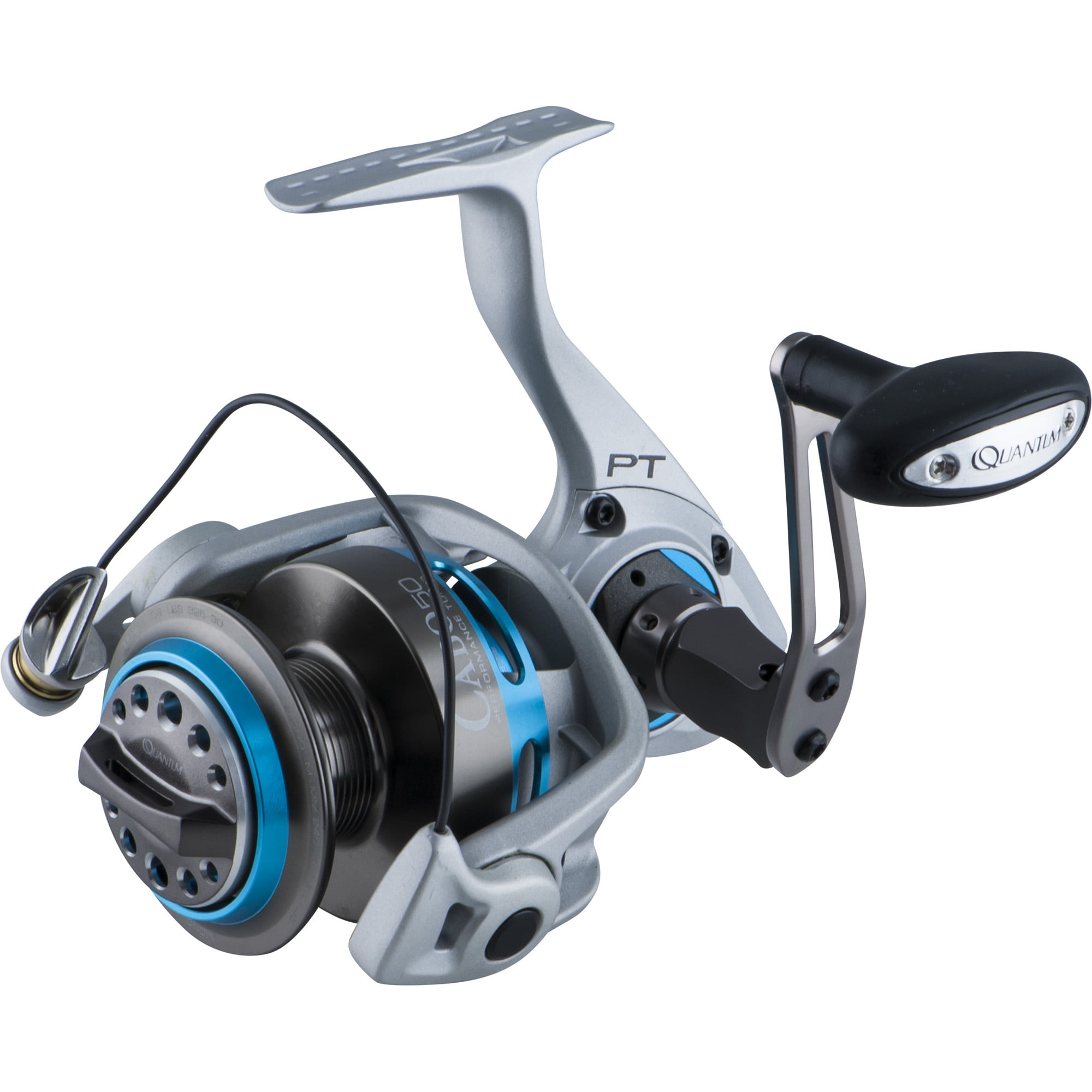 Quantum Cabo Saltwater Spinning Fishing Reel, Size 60 Reel, Silver/Blue